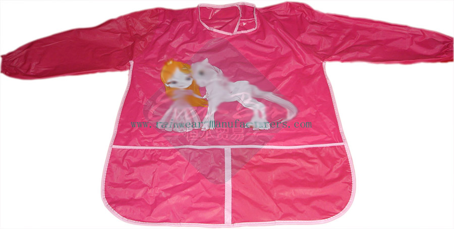 Toddler painting apron PVC materials
